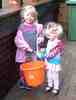 Tidying up Grampa's back garden with Laura